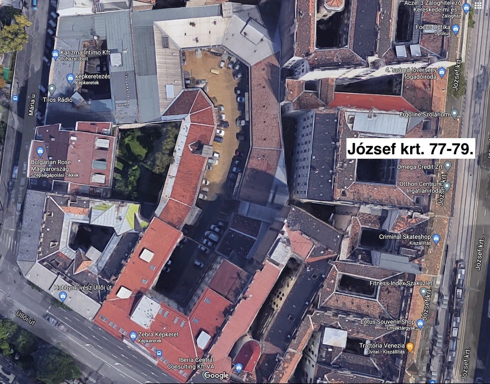 Jószef krt. 77-79. a térképen