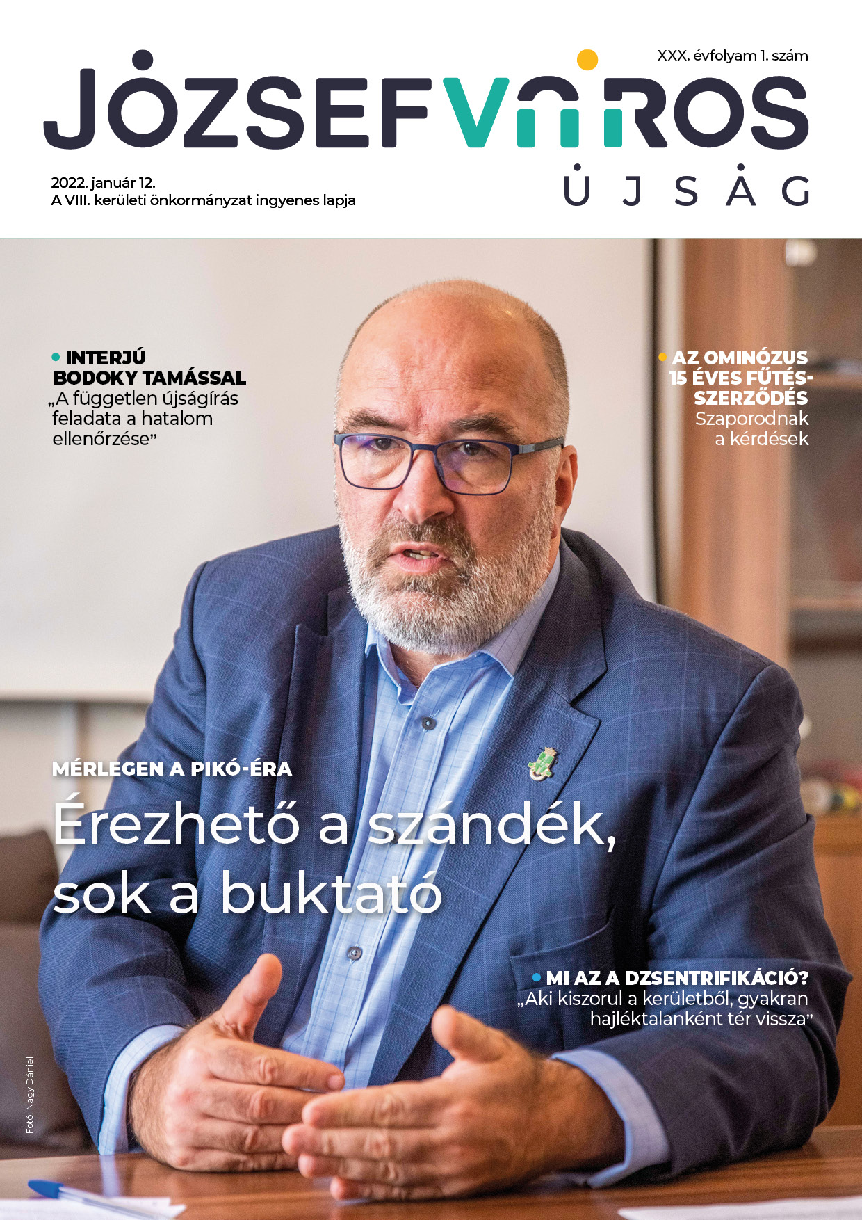 Józsefváros Újság 2022/01. szám címlap