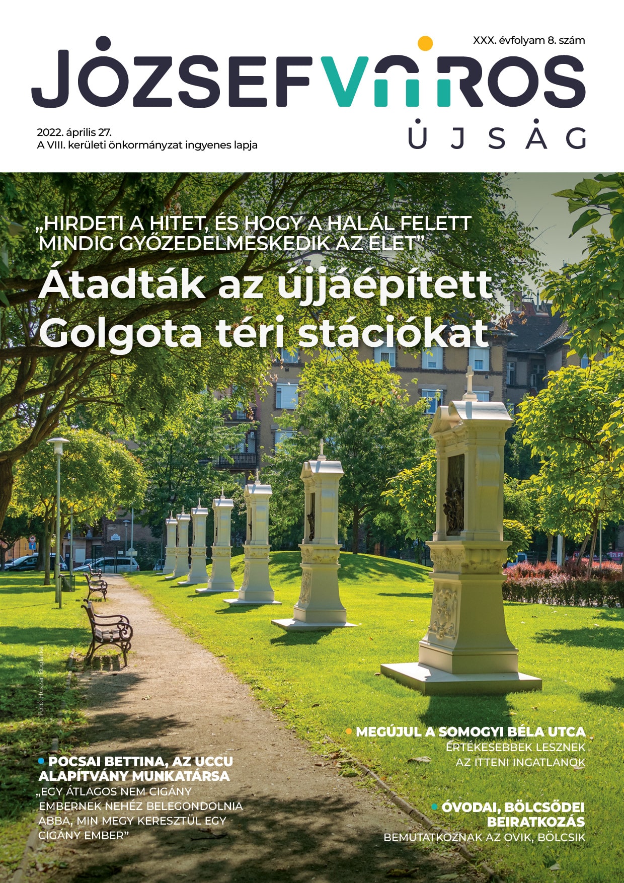 Józsefváros Újság 2022/08. szám címlap