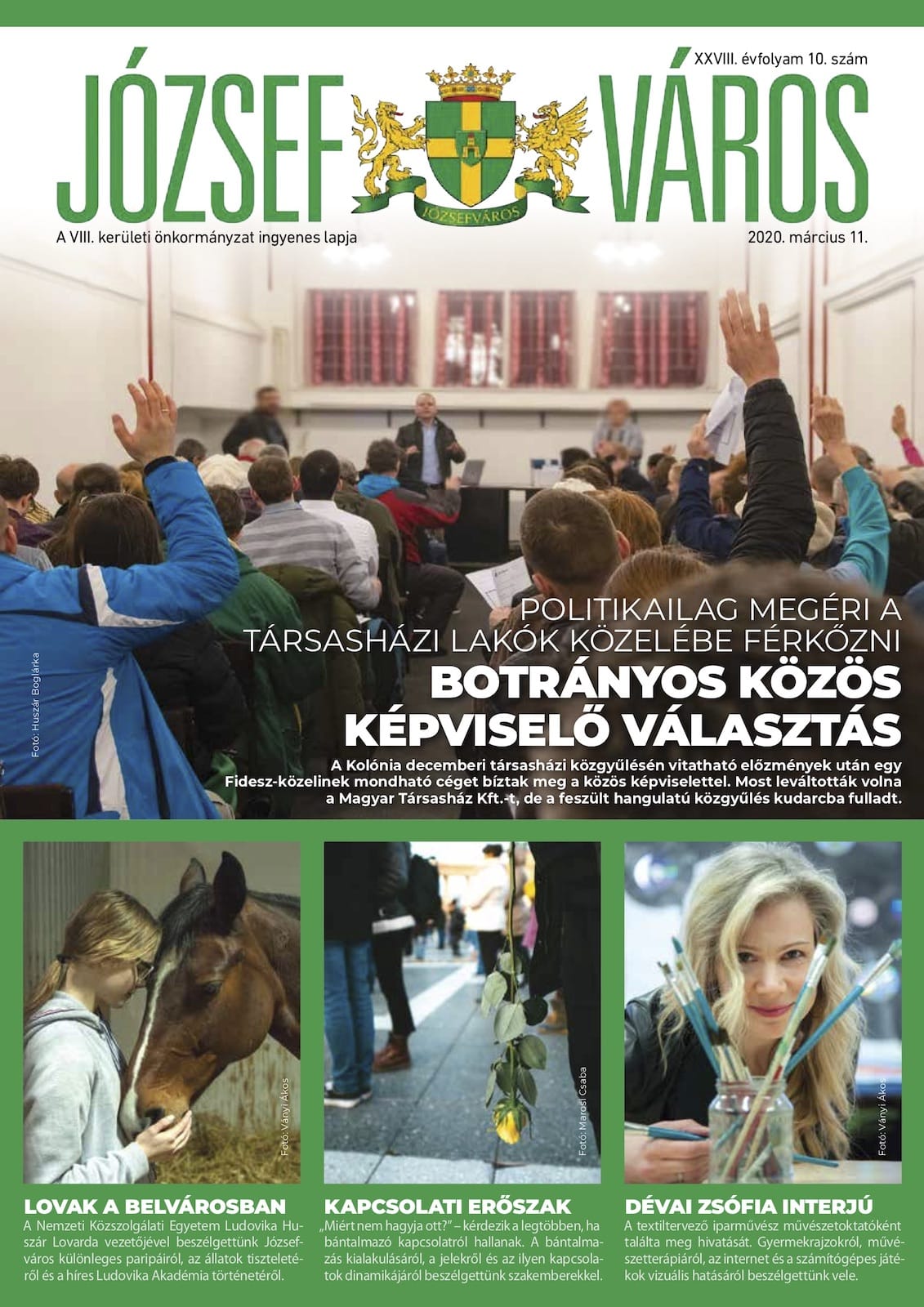 Józsefváros Újság 2020/10 szám címlap