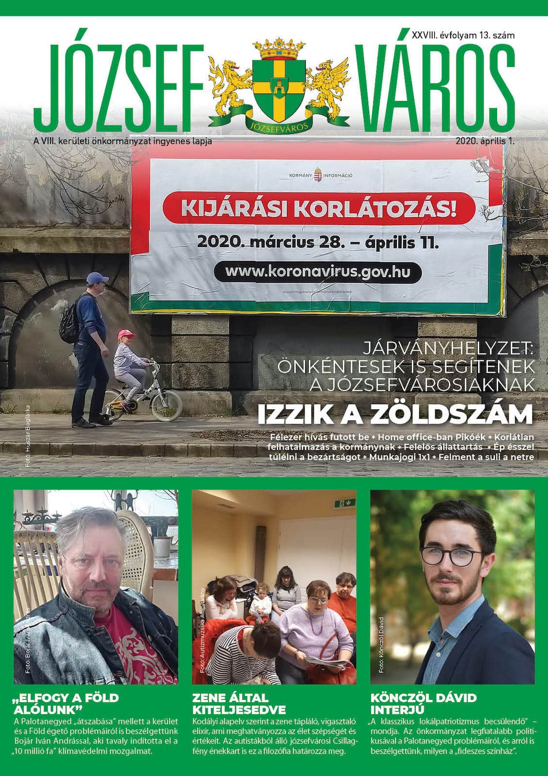 Józsefváros Újság 2020/13. szám címlap