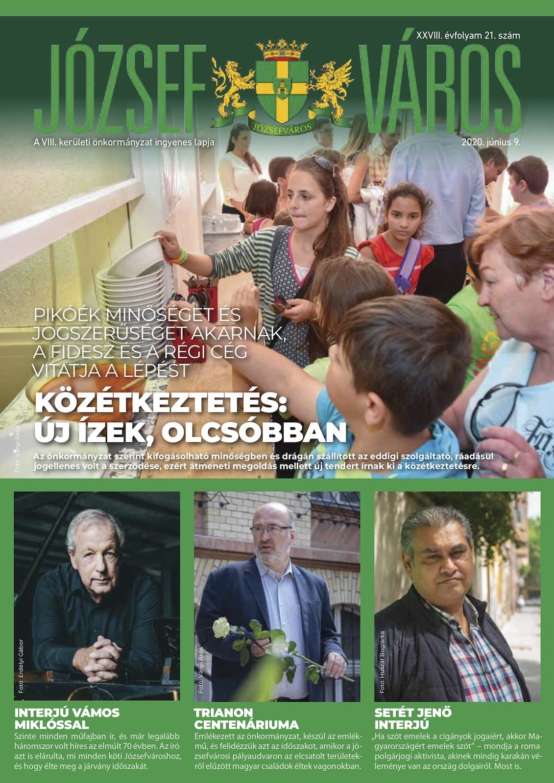 Józsefváros Újság 2020/21. szám címlap