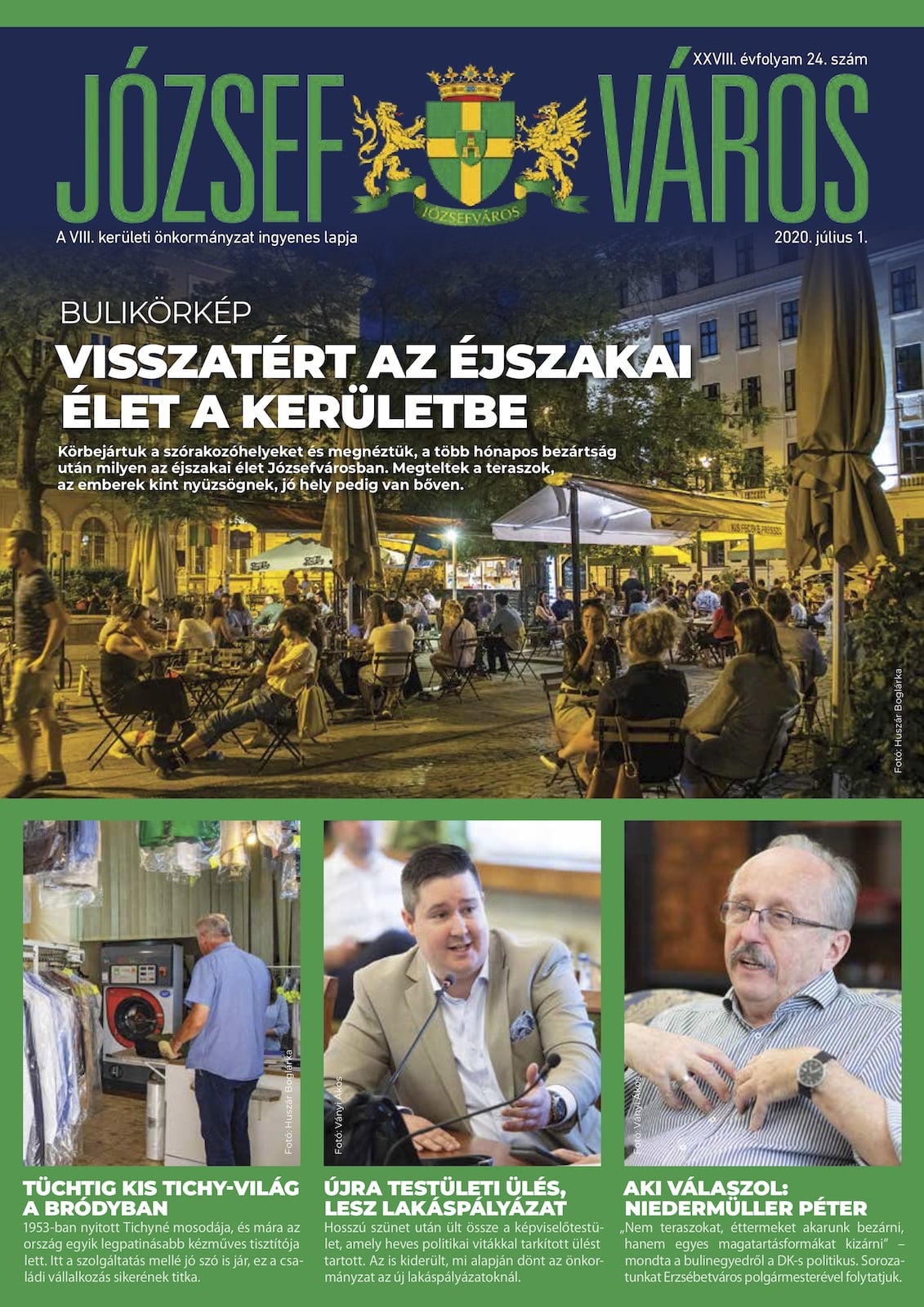 Józsefváros Újság 2020/24. szám címlap
