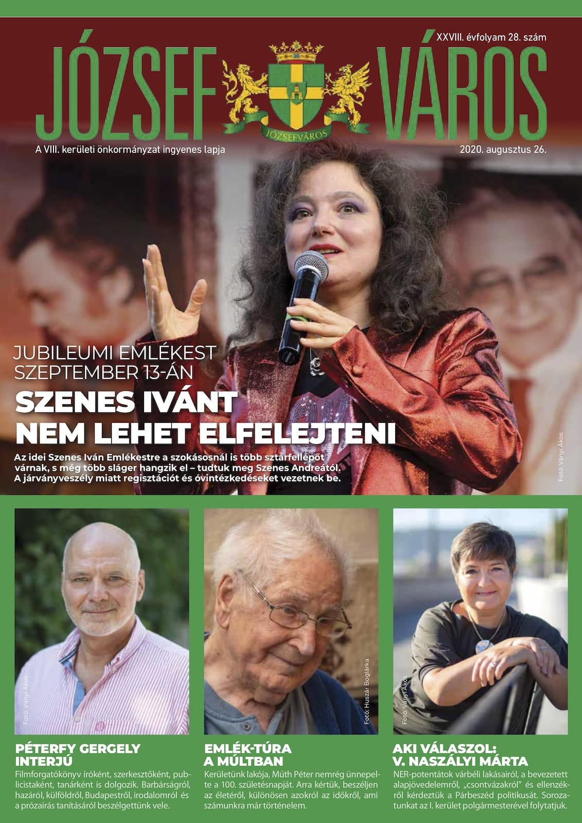 Józsefváros Újság 2020/28. szám címlap