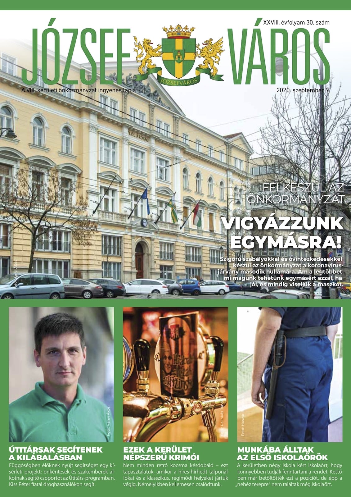 Józsefváros Újság 2020/30. szám címlap