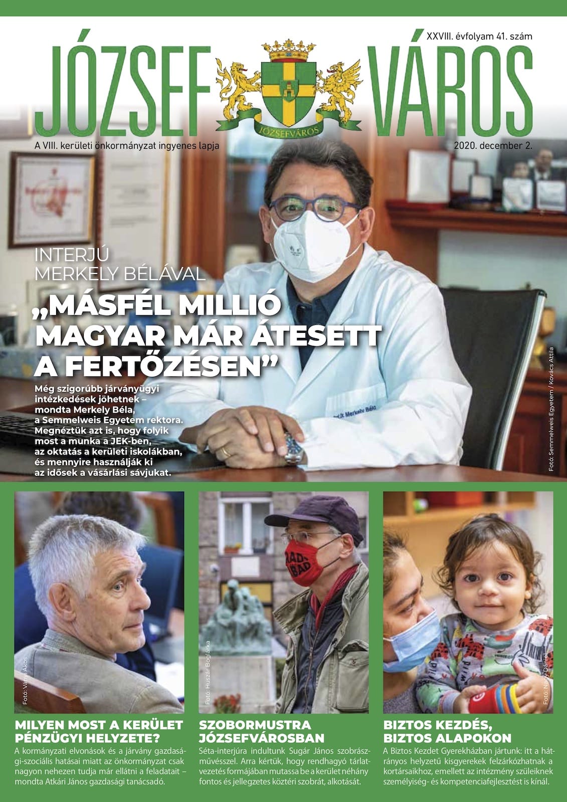 Józsefváros Újság 2020/41. szám címlap