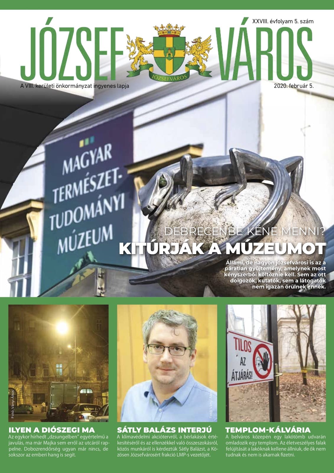 Józsefváros Újság 2020/05. szám címlap