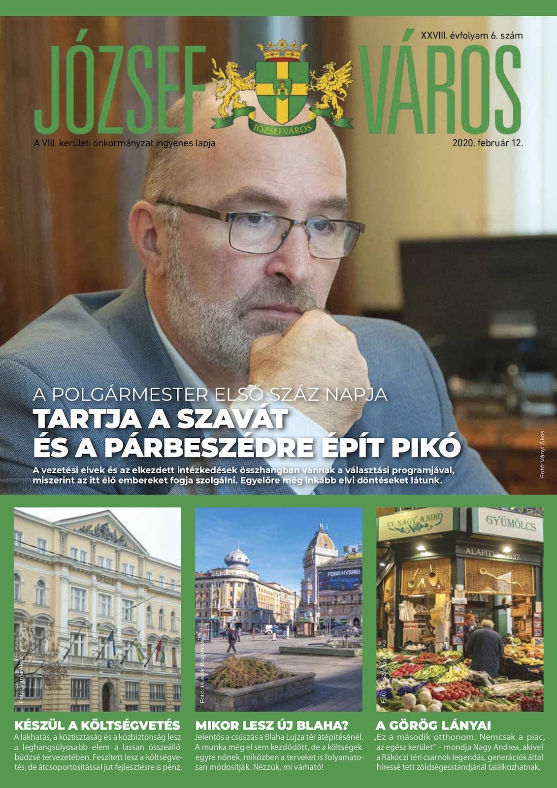 Józsefváros Újság 2020/06. szám címlap