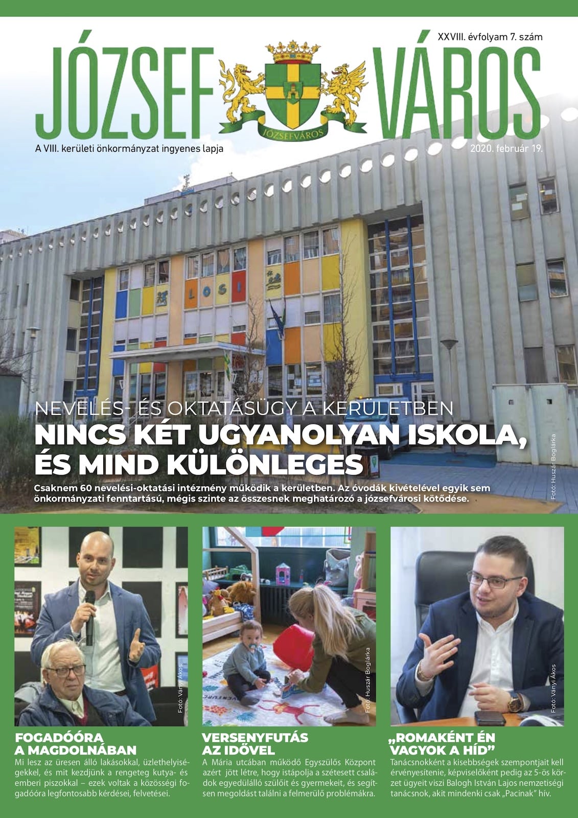 Józsefváros Újság 2020/07. szám címlap