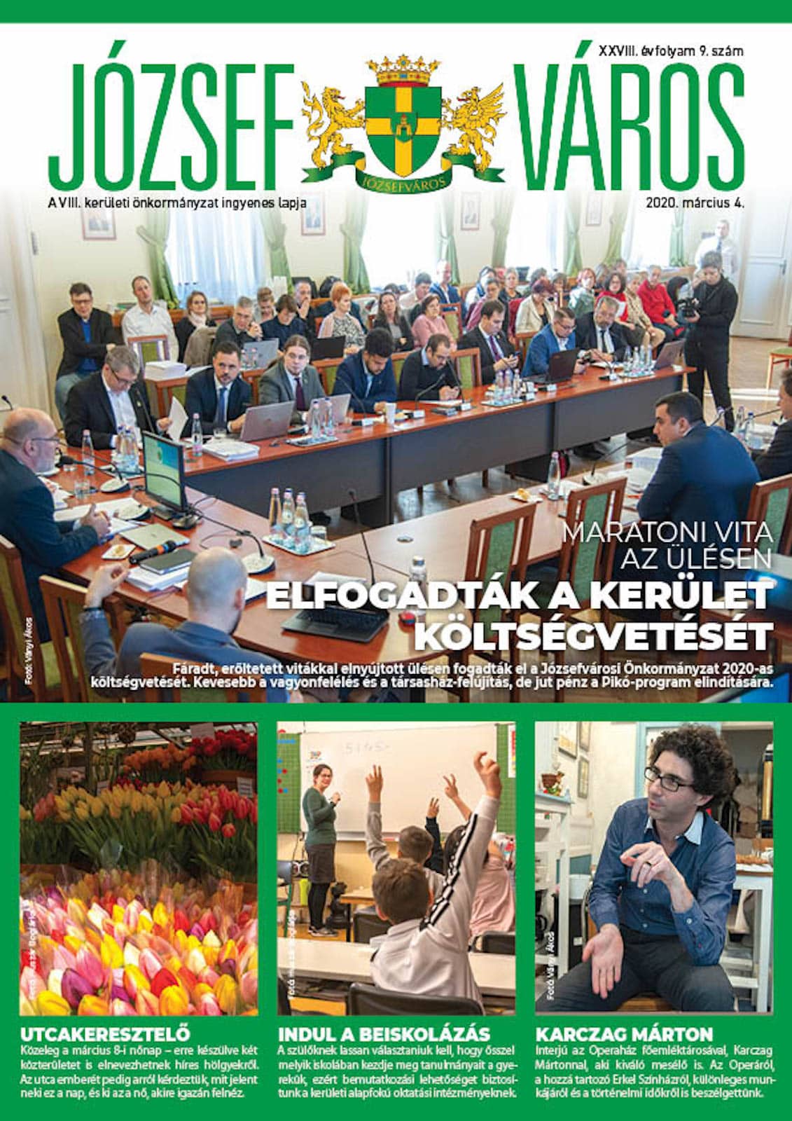 Józsefváros Újság 2020/09. szám címlap