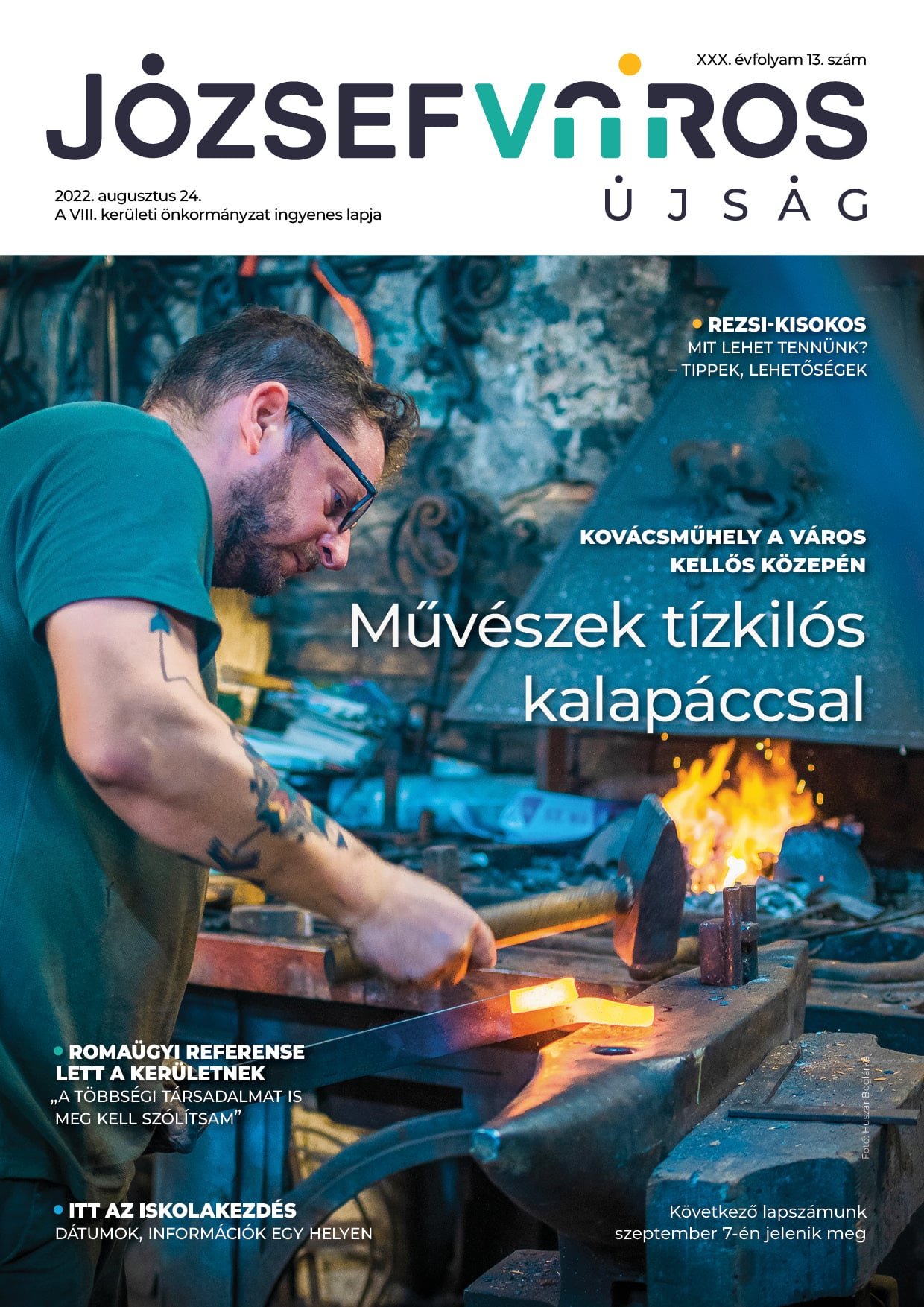Józsefváros Újság 2022/13. szám címlapja