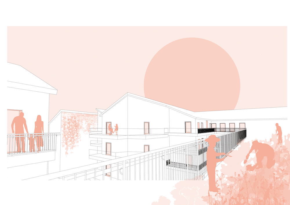Diószegi tömb - belső látványterv