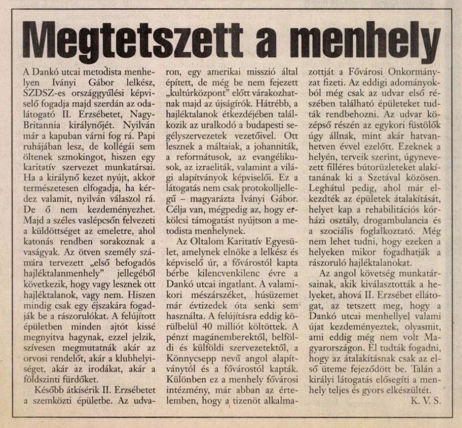 A Kurír 1993. május 2-i cikke