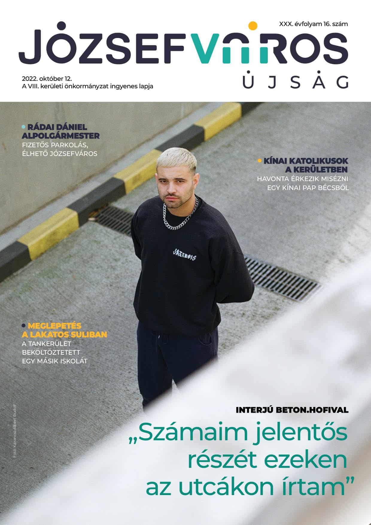 Józsefváros Újság 2022/16. szám címlap