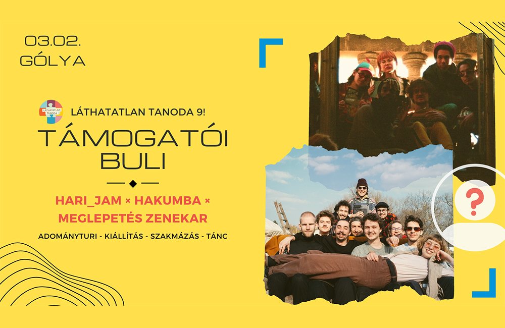 Láthatatlan Tanoda támogatói buli