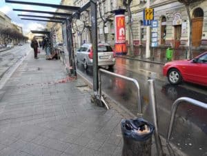 A villamosmegálló a baleset másnapján - Fotó: Dercsényi Dávid