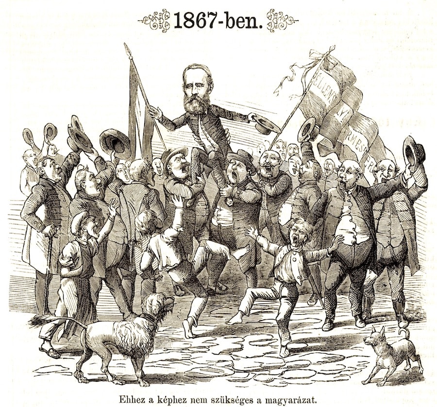 Karikatúra Szentkirályi Móricról egy 1867-es Luda Matyiban