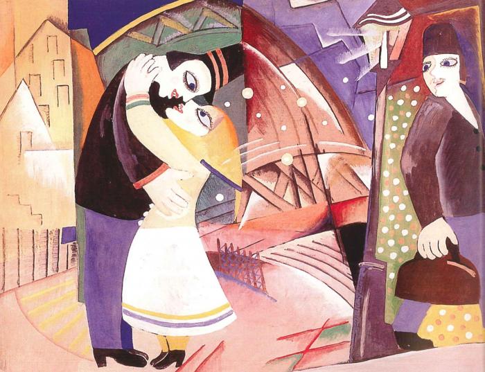 Kádár Béla: Viszontlátás (Ölelés), 1923 körül