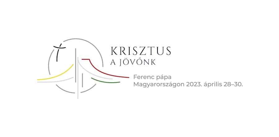 A 2023-as pápalátogaáts hivatalos logója