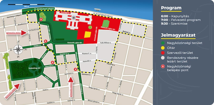 Pápa tér-kép