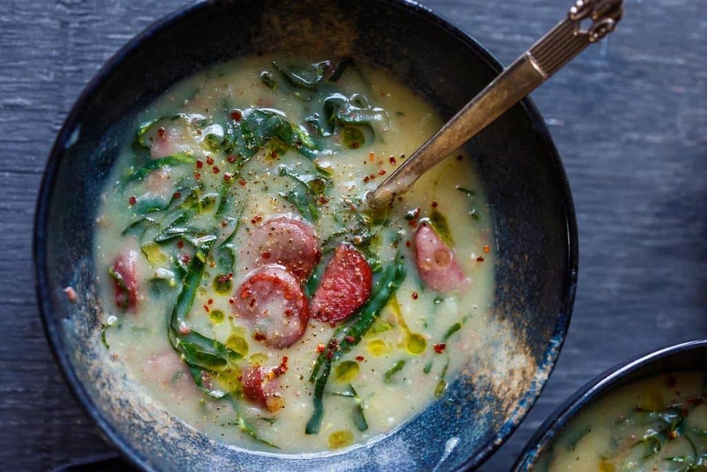 Caldo Verde – portugál kolbászos leves - Fotó: Bodrogi Eszter