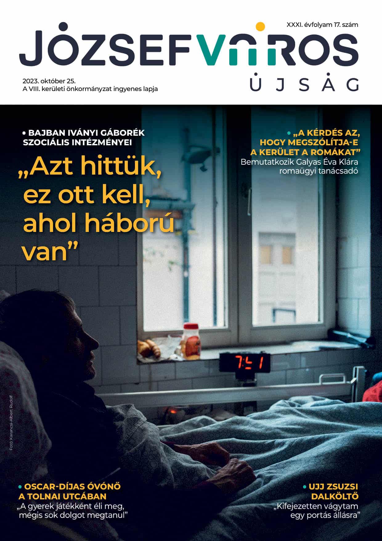 Józsefváros Újság 2023/17. szám címlap