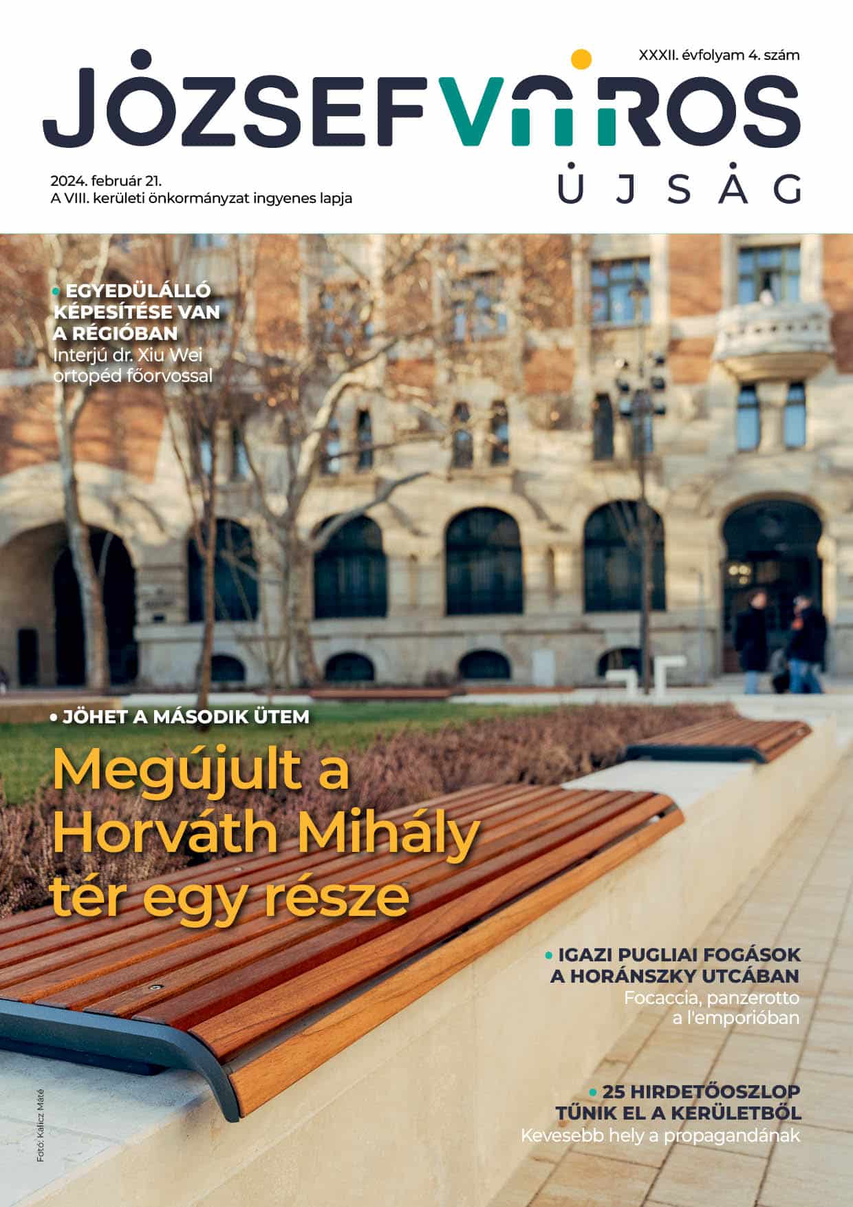 Józsefváros Újság 2024/4. szám címlap