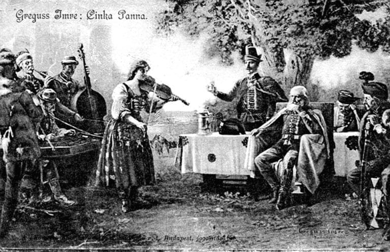 Greguss Imre (1856-1910) Cinka Panna című festményének képeslap-reprodukciója 1910 - Forrás: Wikipedia