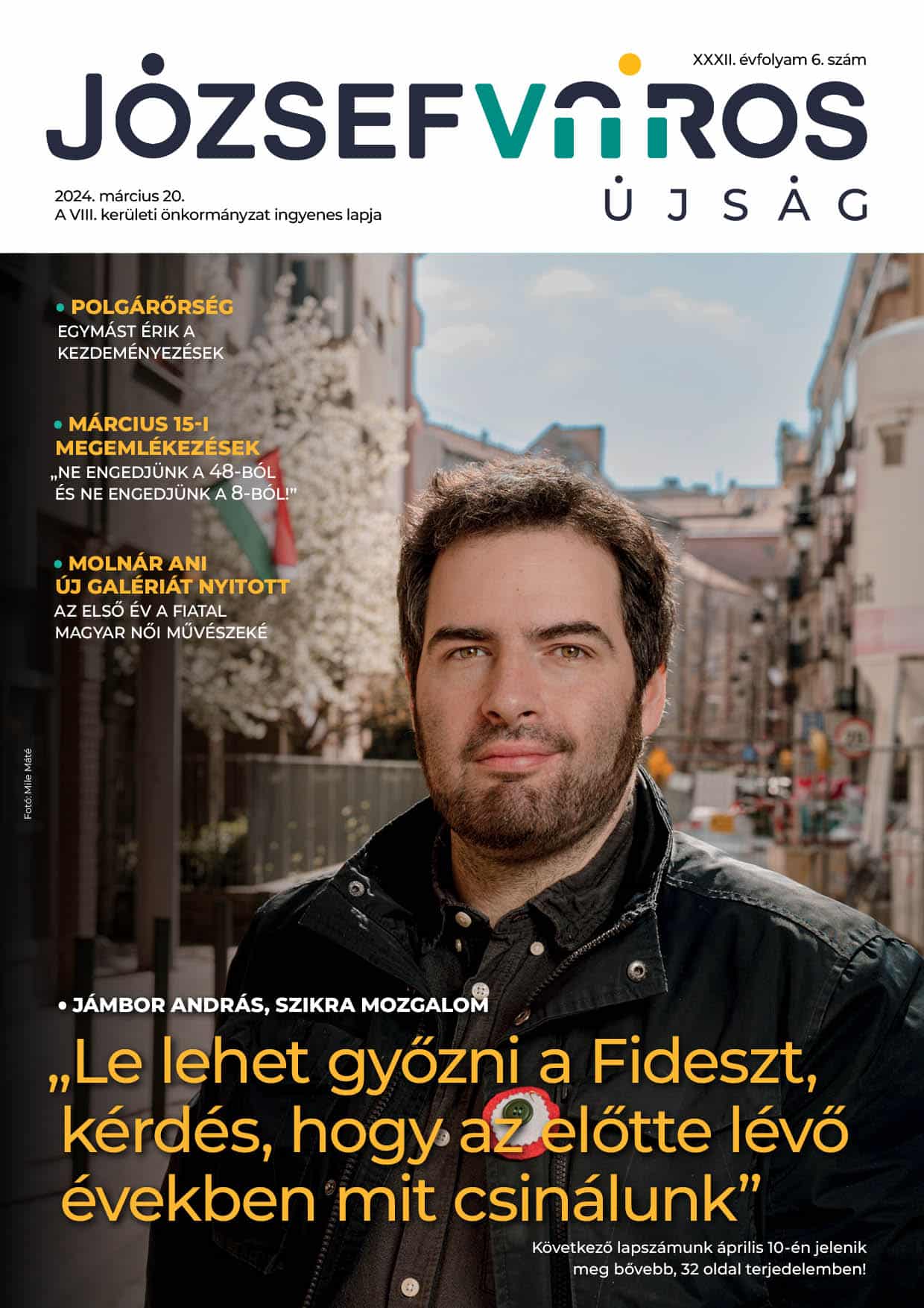 Józsefváros Újság 2024/6. szám címlap