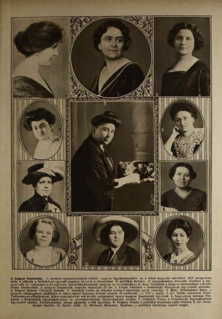 A magyar feministák - Forrás: Tolnai Világlapja 1914.02.22. (Arcanum)
