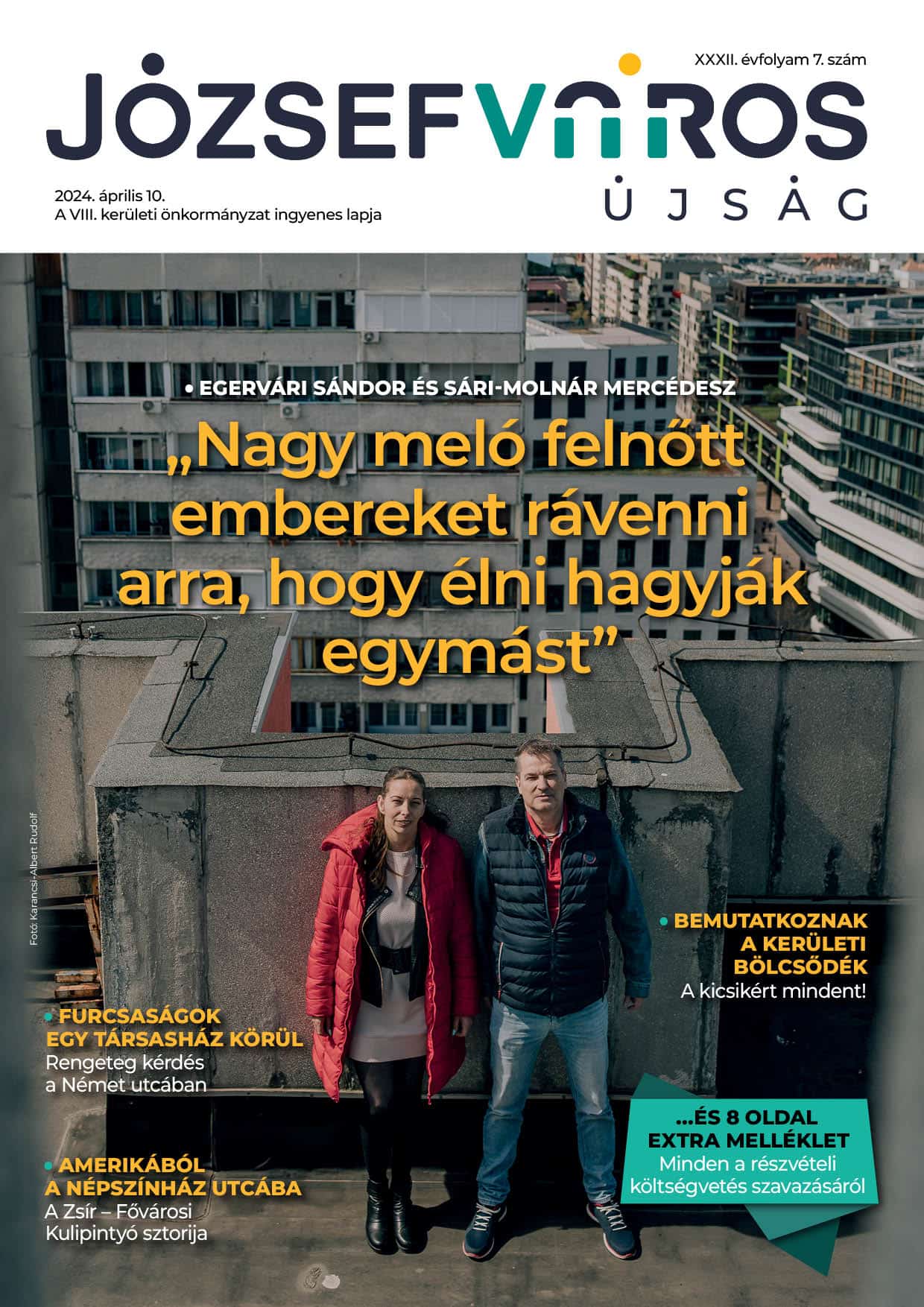Józsefváros Újság 2024/7. szám címlap