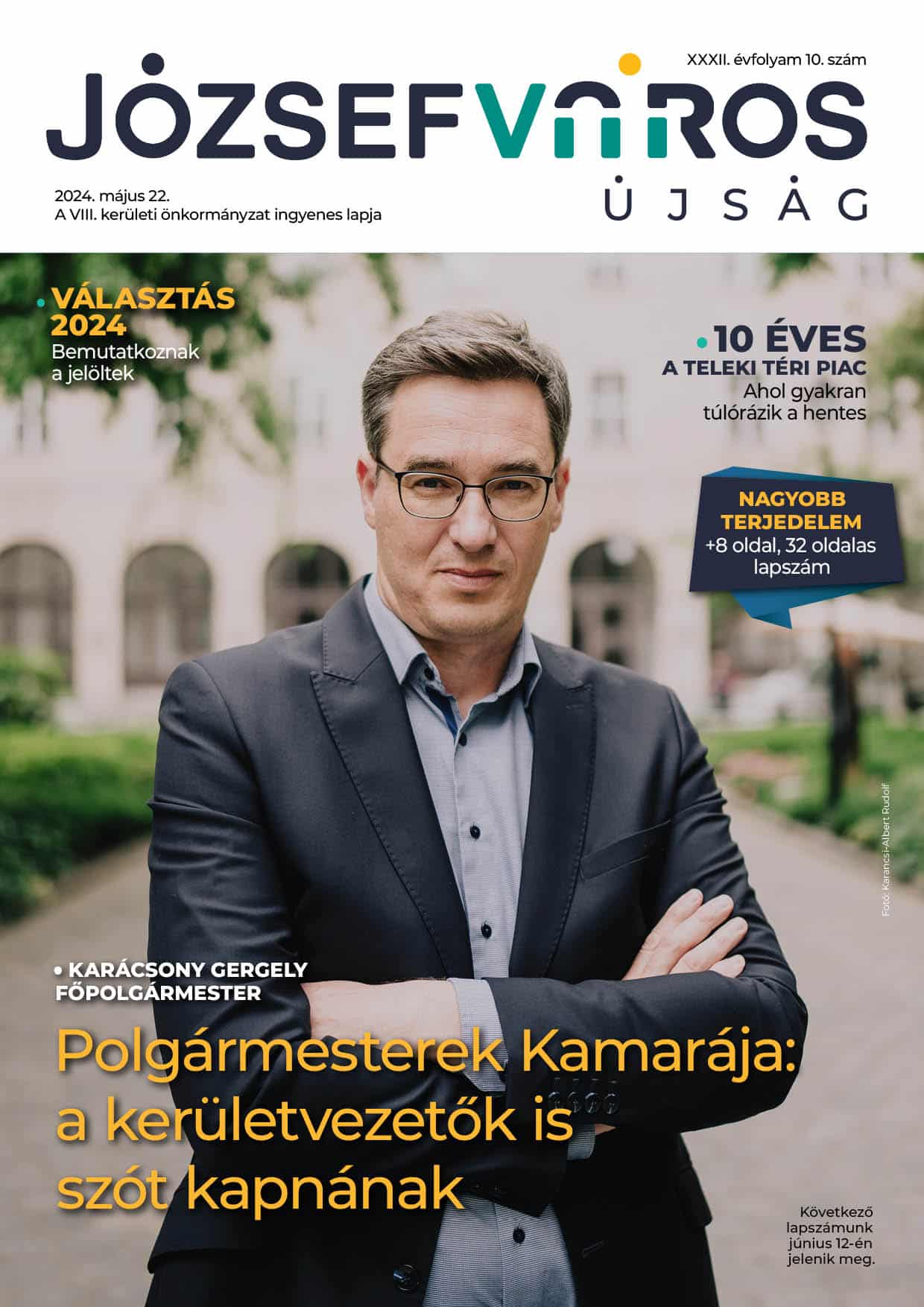 Józsefváros Újság 2024/10. szám címlap