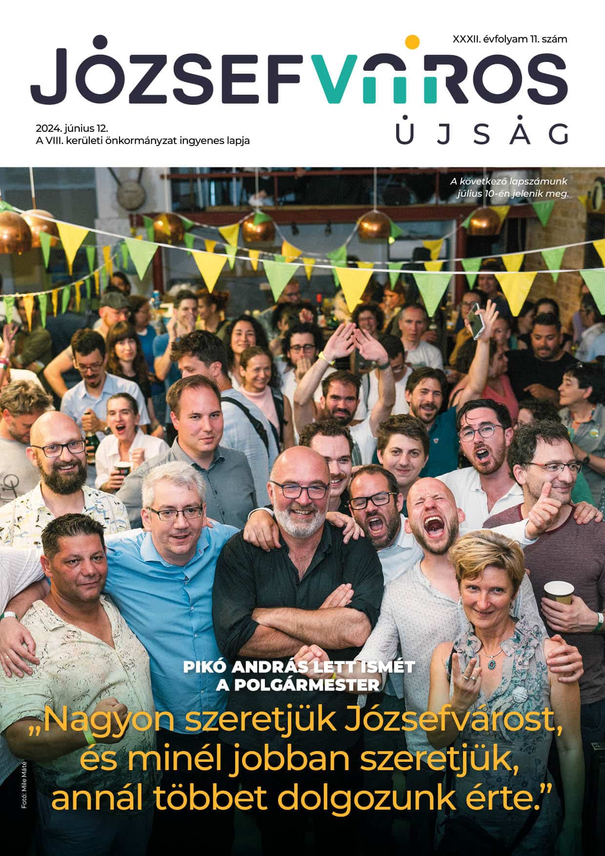 Józsefváros Újság 2024/11. szám címlap