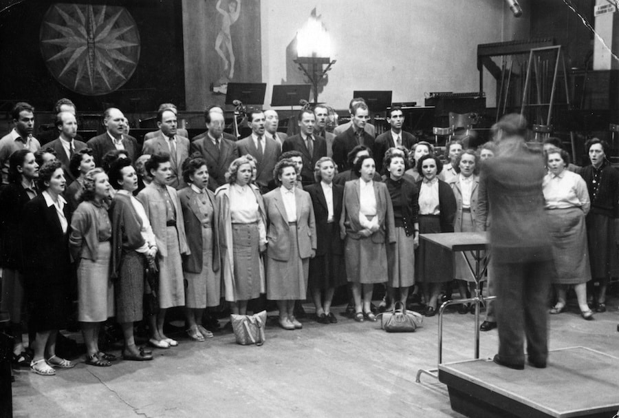 a Magyar Rádió 6-os stúdiója 1961-ben - forrása: Fortepan/Csizmadia László
