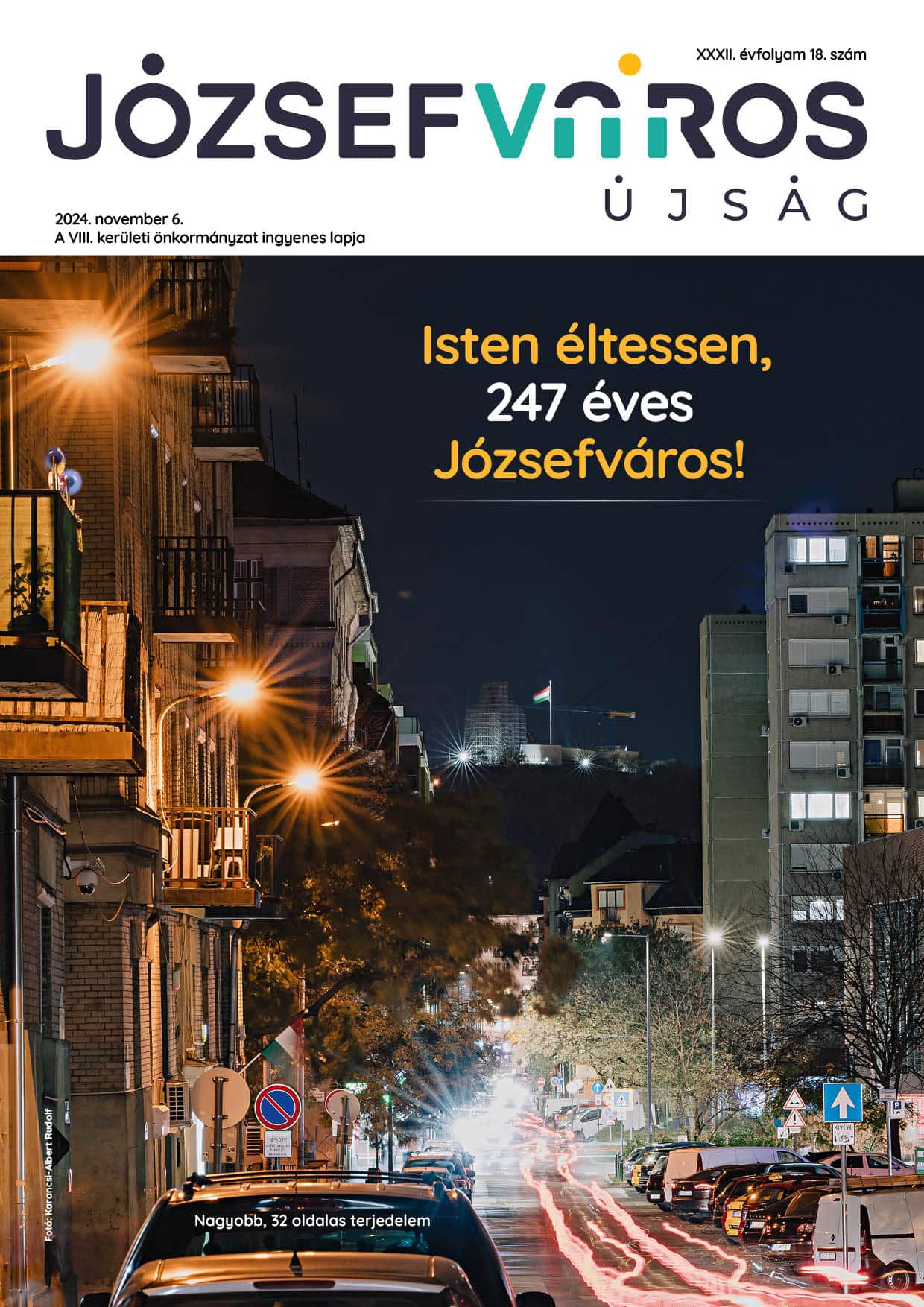 Józsefváros Újság 2024/18. szám címlap