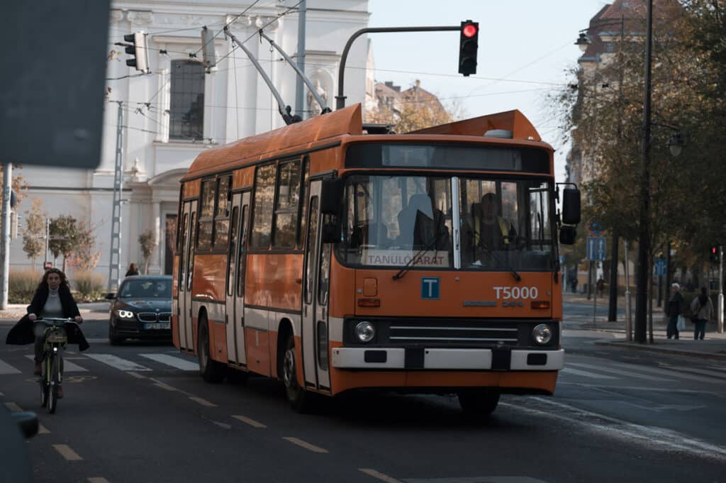 tanuló trolijárat a Baross utcában
