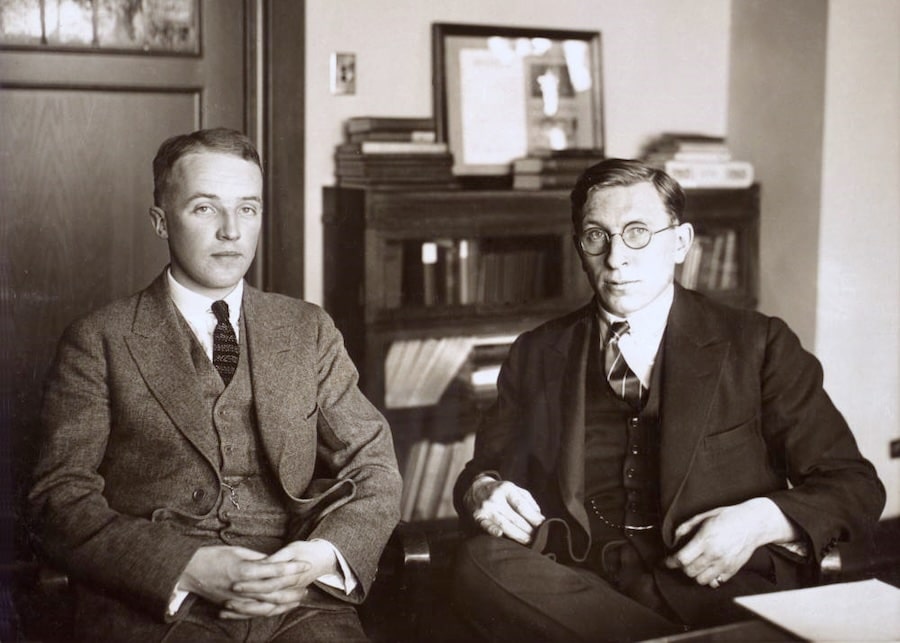 Sir Frederick Banting és Dr. Charles Best, az inzulin társfelfedezői