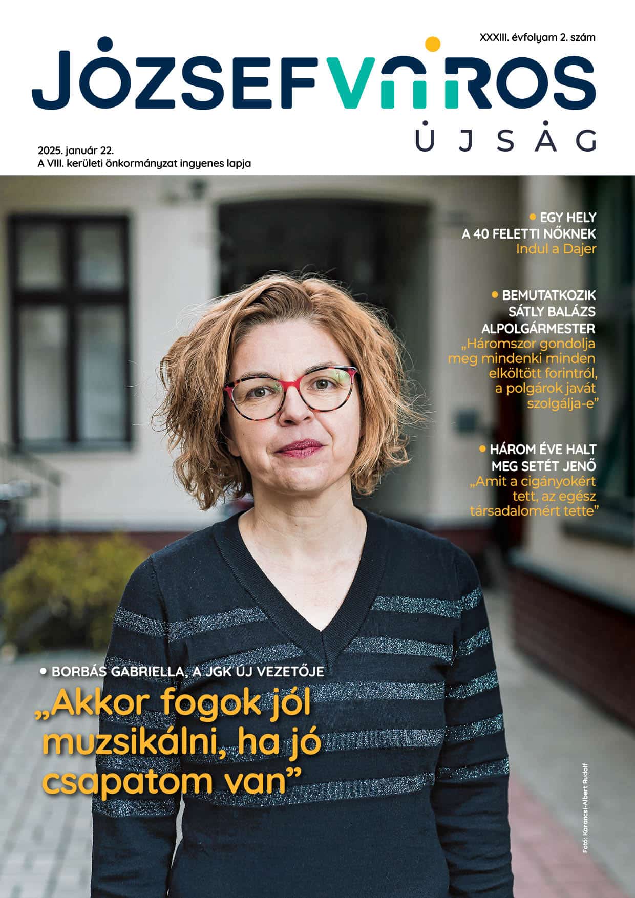 Józsefváros Újság 2025/2. szám címlap