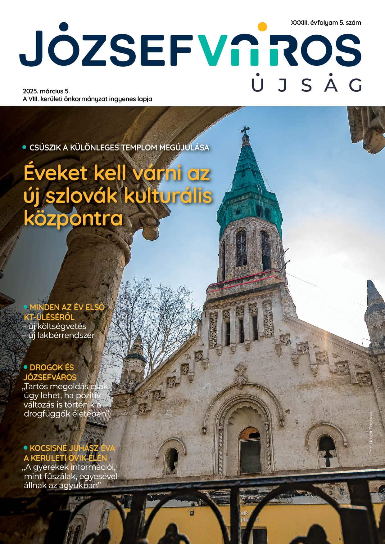 Józsefváros Újság 2025/5. szám címlap
