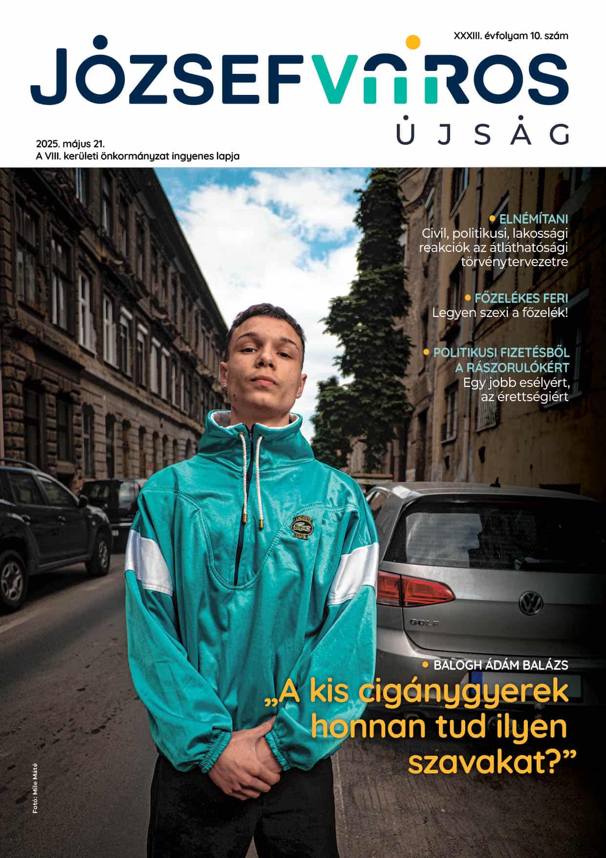 Józsefváros Újság 2025/10. szám címlap