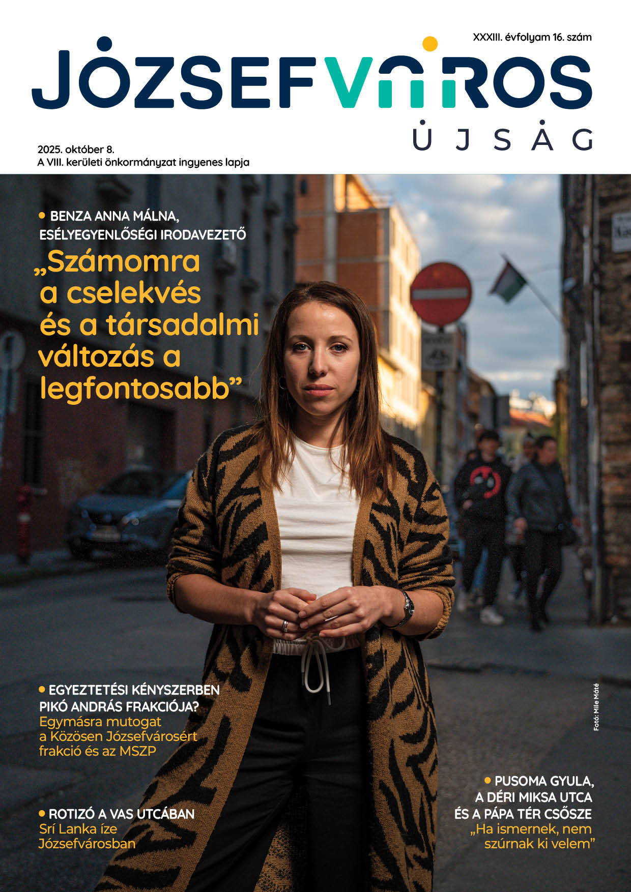 Józsefváros Újság 2025/16. szám címlap
