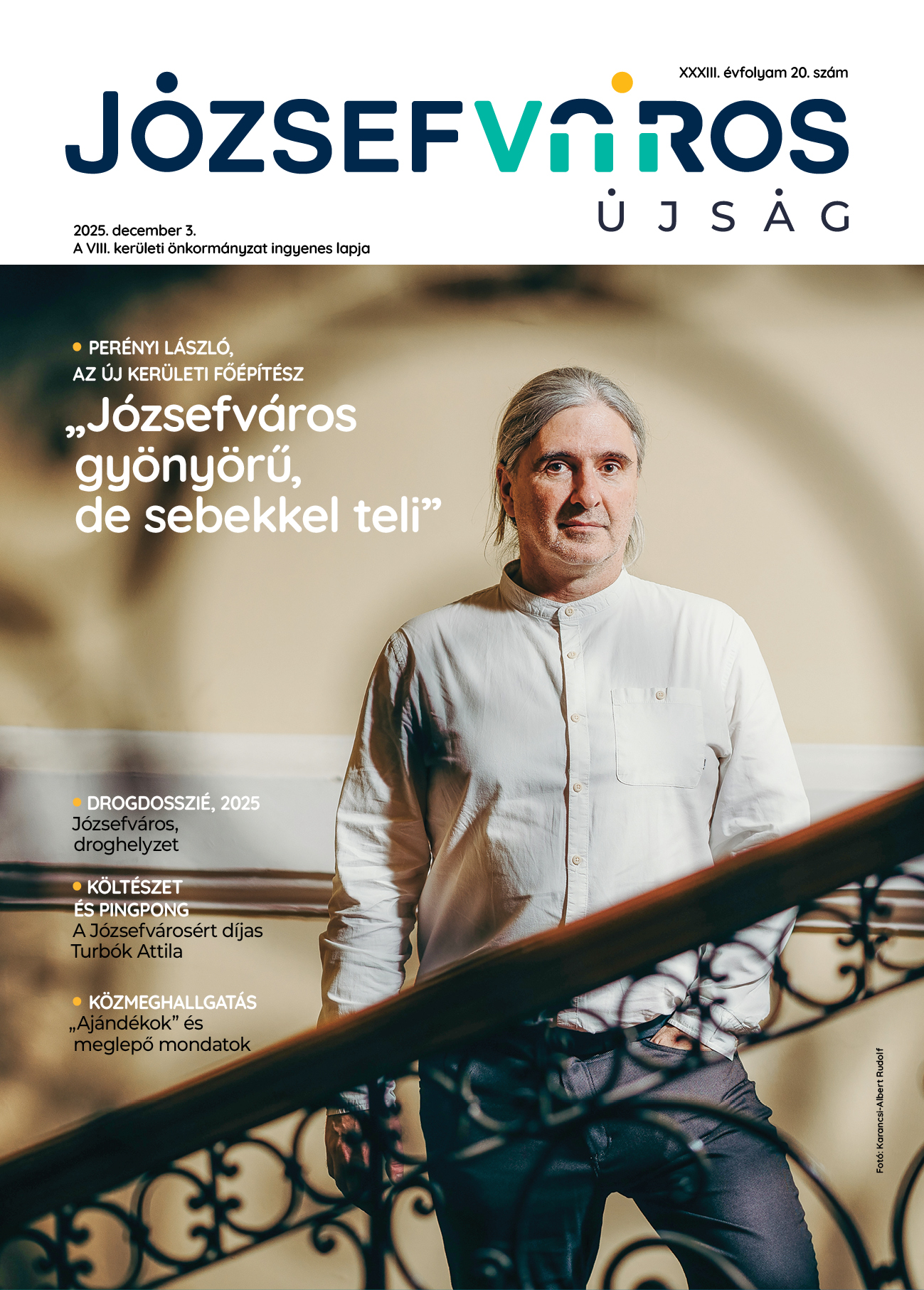 Józsefváros Újság 2025/20. szám címlap