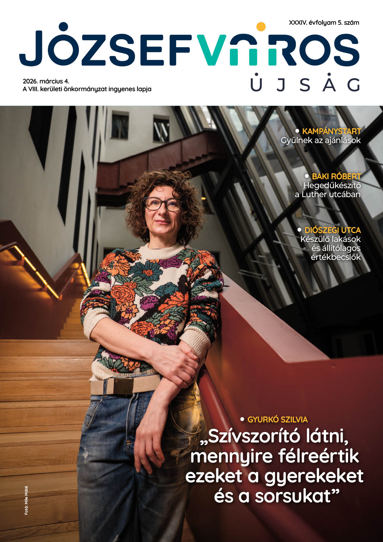 Józsefváros Újság 2026/5. szám címlap