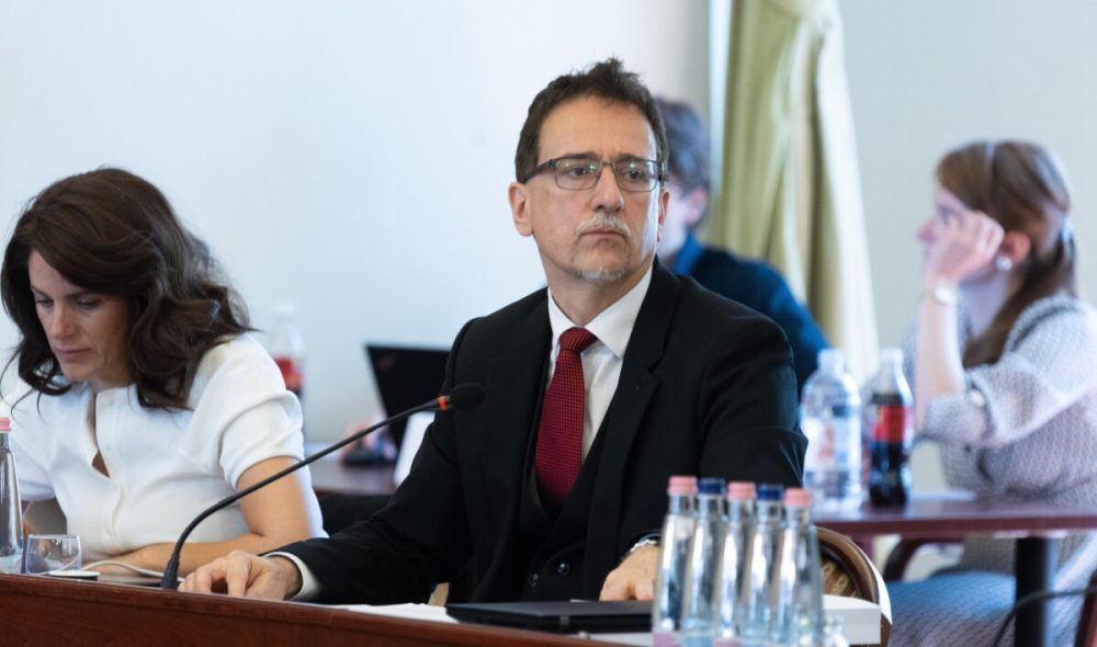 Budapest, 2026. május 29.
Orbán Árpád, a Tisza Párt új frakcióvezetõje a Fõvárosi Közgyûlés ülésén a Városháza dísztermében 2026. május 29-én.
MTI/Kocsis Zoltán