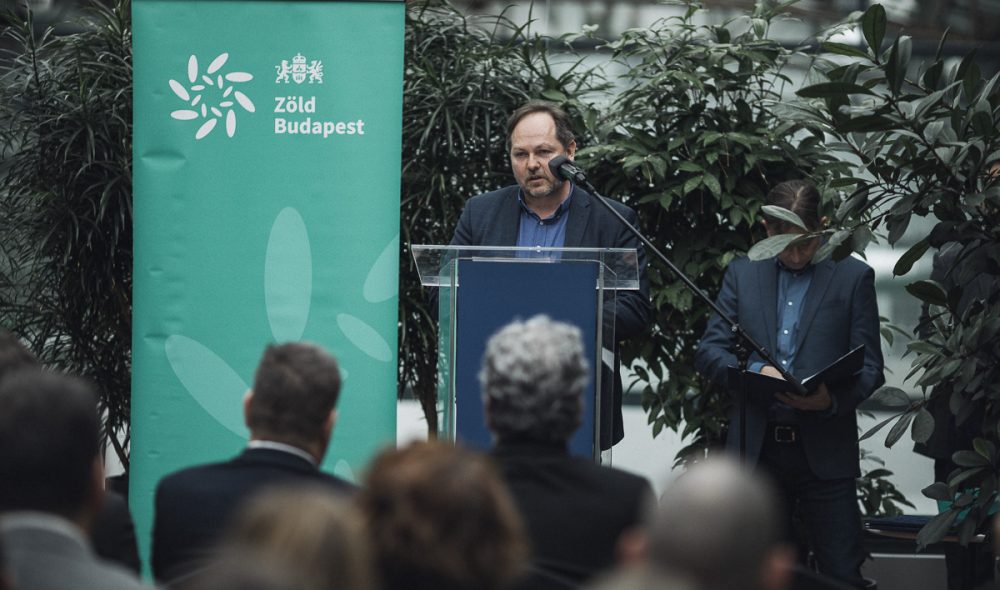 A Népliget tájépítészeti tervpályázatának díjátadó az Eiffel műhelyházban, 2023. április 14-én. Fotó: Karancsi-Albert Rudolf