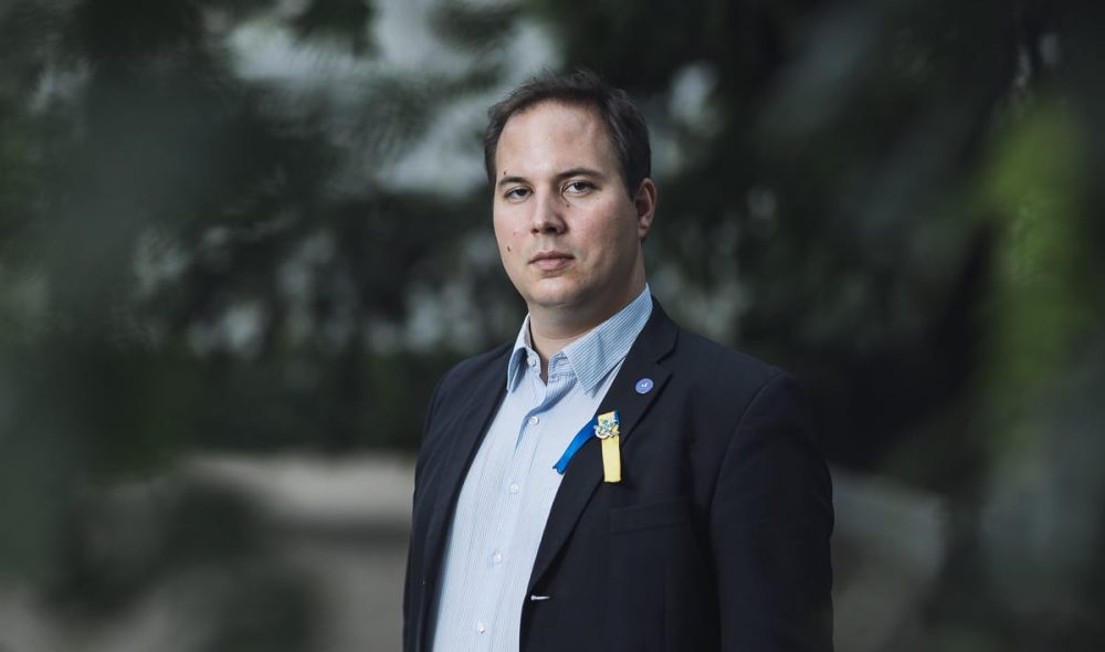 Szarvas Koppány Bendegúz, józsefváros önkormányzati képviselője 2023. június 27-én. Fotó: Karancsi-Albert Rudolf