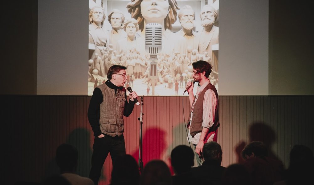 Slam Poetry verseny a Stereo Aktban a Magyar Kultúra Napja alkalmából 2024. január 25-én.  Fotó: Karancsi-Albert Rudolf