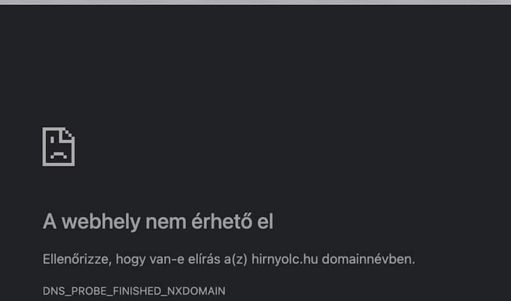 A hirnyolc.hu oldal már nem működik